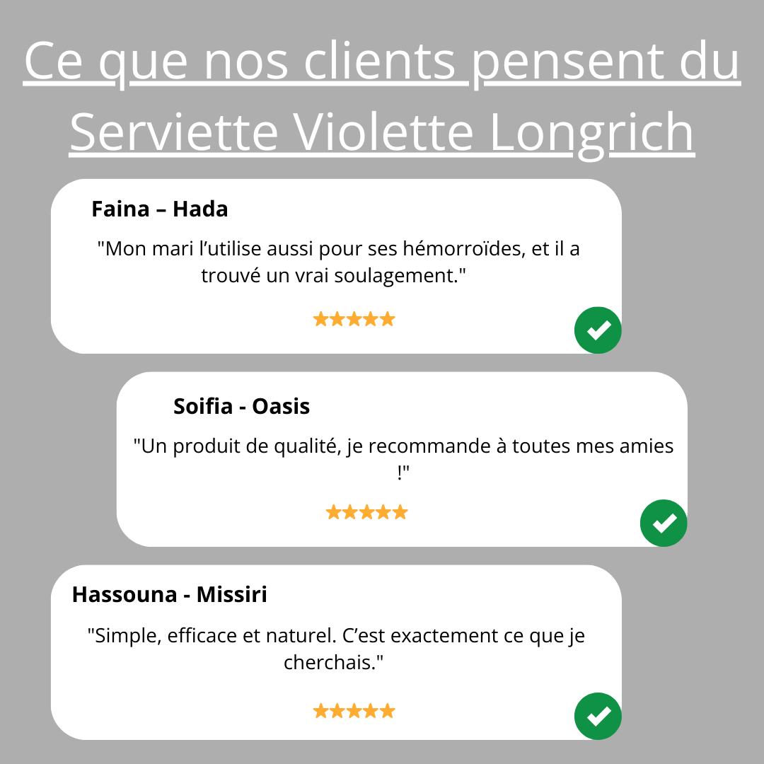 Serviette Hygiénique Violette Longrich