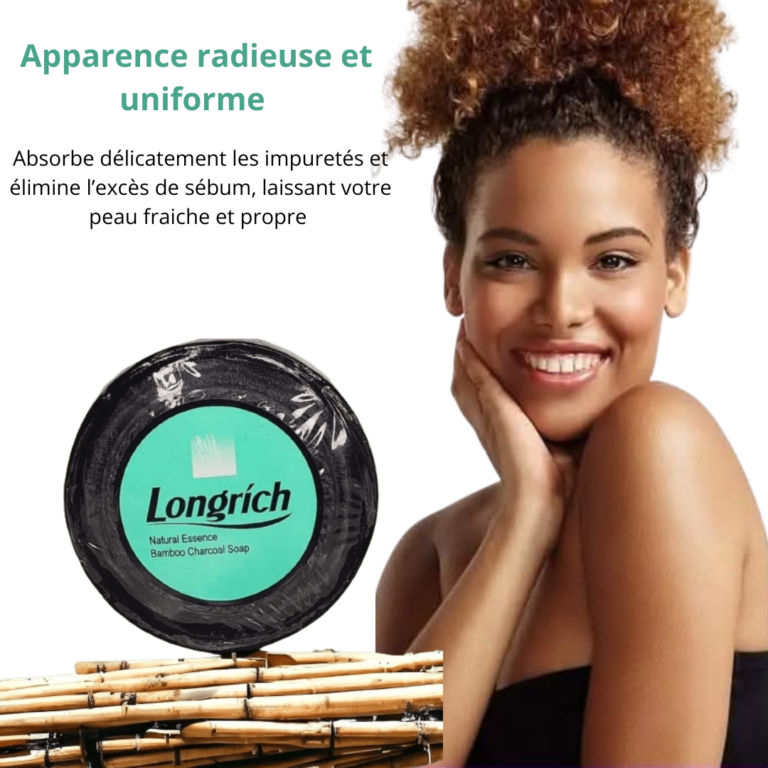 🖤 Savon Longrich au Charbon de Bambou