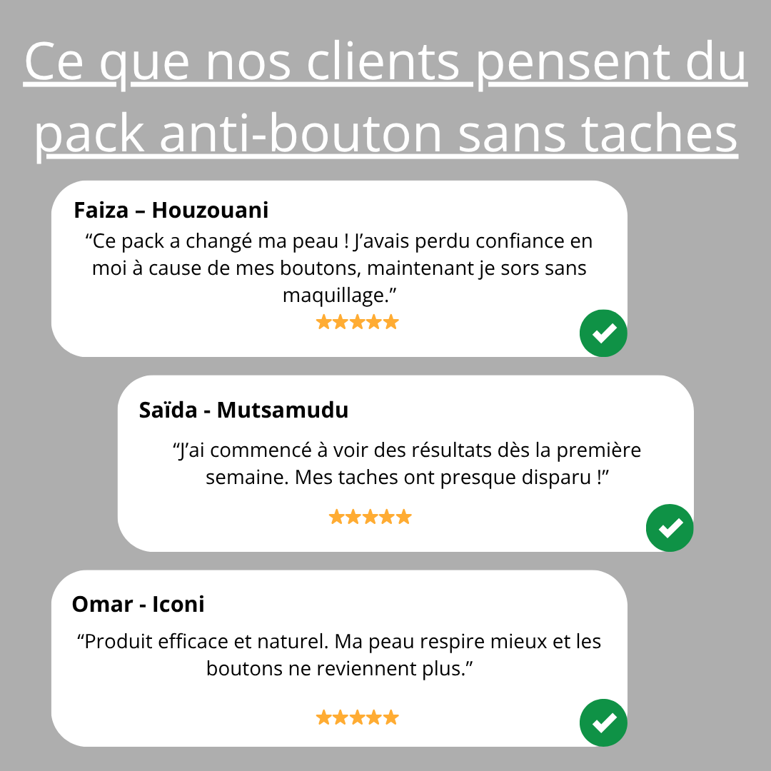 Pack anti-boutons sans taches