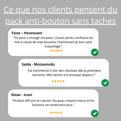 Pack anti-boutons sans taches