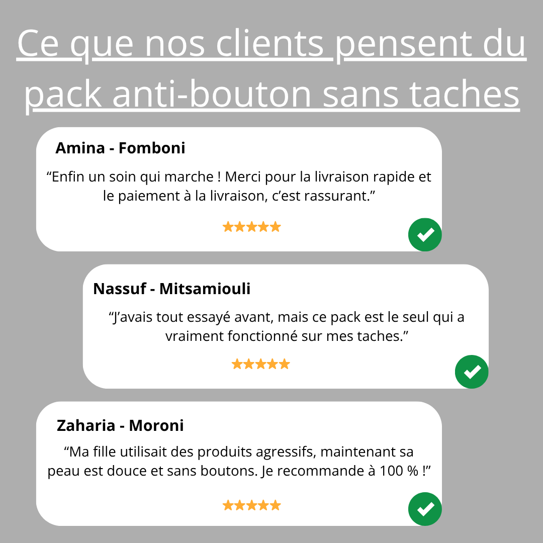 Pack anti-boutons sans taches