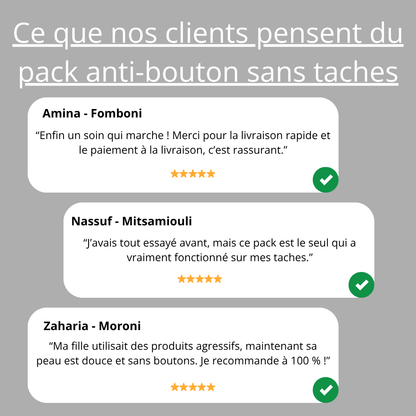 Pack anti-boutons sans taches