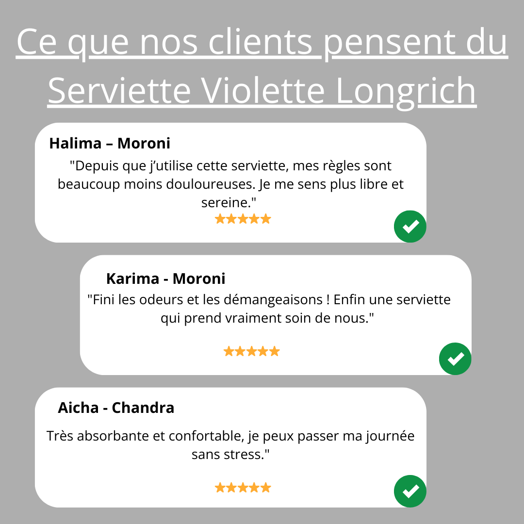 Serviette Hygiénique Violette Longrich
