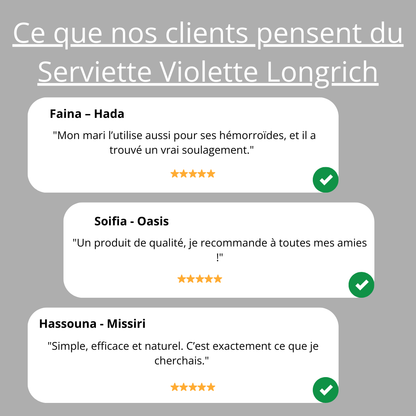 Serviette Hygiénique Violette Longrich