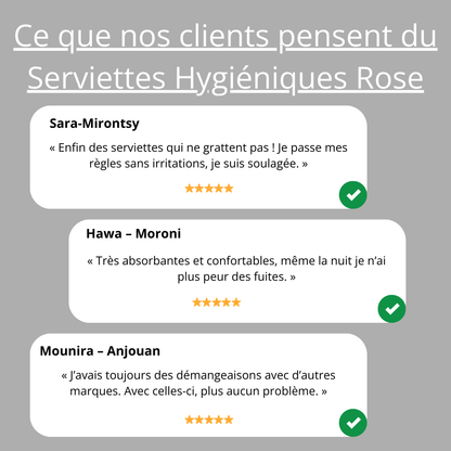 Serviette Hygiénique Rose Longrich