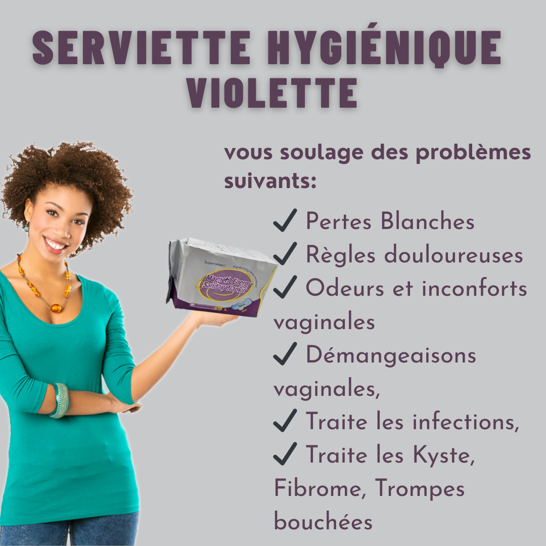 Serviette Hygiénique Violette Longrich