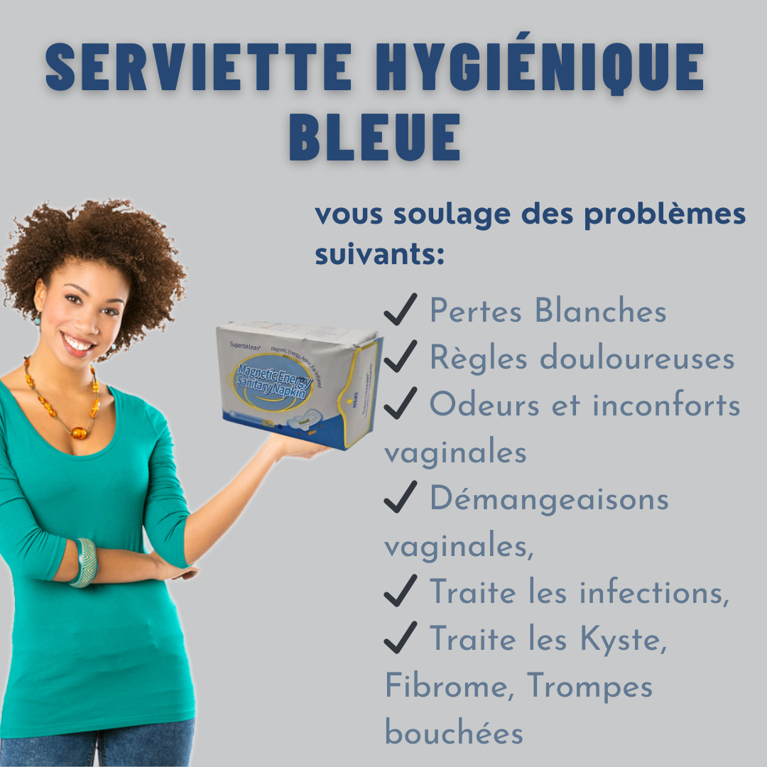 Serviette Hygiénique Bleue Longrich